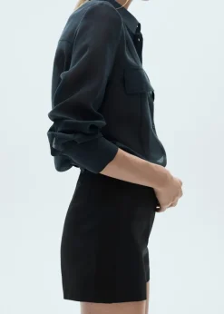 MANGO Krótkie Spodenki*Szorty dżinsowe o prostym kroju z wysokim stanem