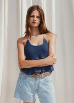 MANGO Krótkie Spodenki*Szorty dżinsowe w gwiazdki