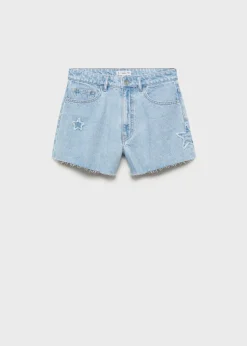 MANGO Krótkie Spodenki*Szorty dżinsowe w gwiazdki