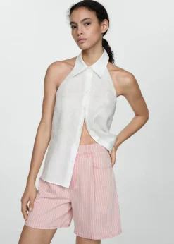 MANGO Krótkie Spodenki*Szorty dżinsowe w paski