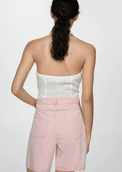 MANGO Krótkie Spodenki*Szorty dżinsowe w paski