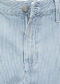 MANGO Krótkie Spodenki*Szorty dżinsowe z nadrukiem w paski