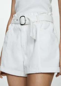 MANGO Krótkie Spodenki*Szorty dżinsowe z paskiem