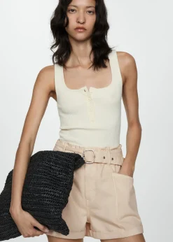 MANGO Krótkie Spodenki*Szorty dżinsowe z paskiem