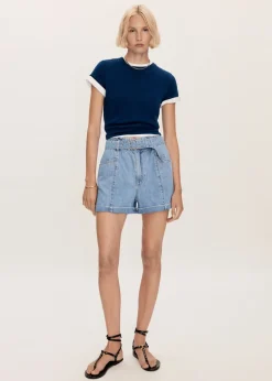 MANGO Krótkie Spodenki*Szorty dżinsowe z paskiem