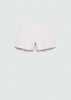 MANGO Krótkie Spodenki*Szorty dżinsowe z postrzępionym dołem