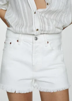MANGO Krótkie Spodenki*Szorty dżinsowe z postrzępionym dołem