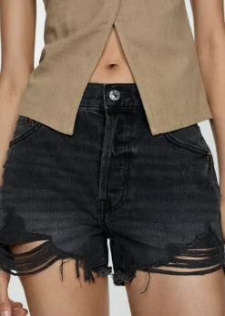 MANGO Krótkie Spodenki*Szorty dżinsowe z rozdarciami