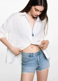 MANGO Krótkie Spodenki*Szorty dżinsowe z rozdarciami