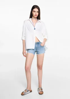 MANGO Krótkie Spodenki*Szorty dżinsowe z rozdarciami