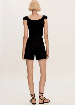 MANGO Krótkie Spodenki*Szorty dżinsowe z wysokim stanem