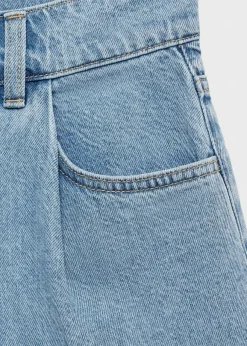 MANGO Krótkie Spodenki*Szorty dżinsowe z zaszewkami