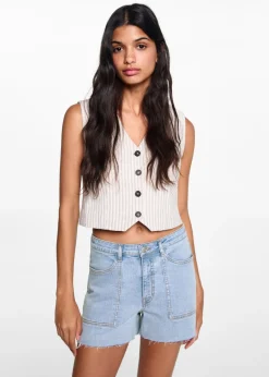 MANGO Krótkie Spodenki*Szorty dżinsowe ze średnim stanem