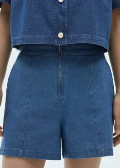 MANGO Krótkie Spodenki*Szorty z bawełny w dżinsowym stylu