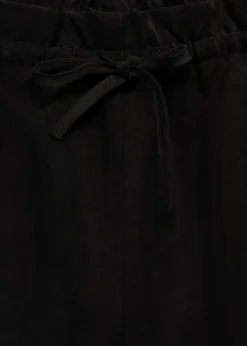 MANGO Krótkie Spodenki*Szorty z cupro o prostym kroju z wysokim stanem