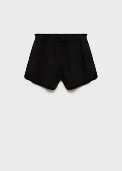 MANGO Krótkie Spodenki*Szorty z cupro o prostym kroju z wysokim stanem