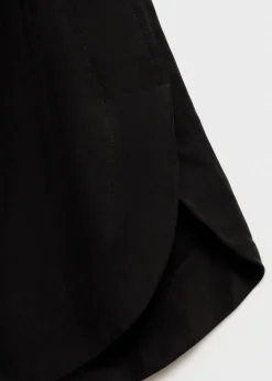 MANGO Krótkie Spodenki*Szorty z cupro o prostym kroju z wysokim stanem