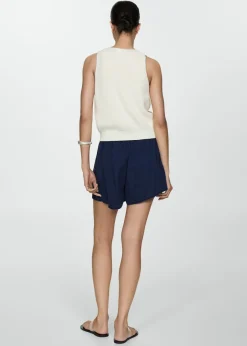 MANGO Krótkie Spodenki*Szorty z lyocellu z elastycznym pasem