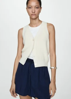 MANGO Krótkie Spodenki*Szorty z lyocellu z elastycznym pasem