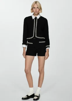 MANGO Krótkie Spodenki*Szorty z tweedu z kieszeniami