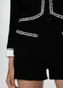 MANGO Krótkie Spodenki*Szorty z tweedu z kieszeniami