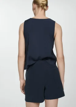 MANGO Krótkie Spodenki*Szorty ze średnim stanem i zaszewkami