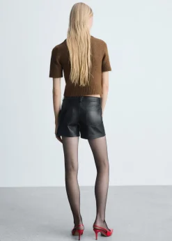 MANGO Krótkie Spodenki*Szorty ze sztucznej skóry