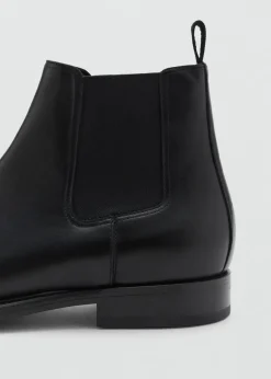 MANGO Skóra|Buty*Sztyblety ze skóry antykowanej