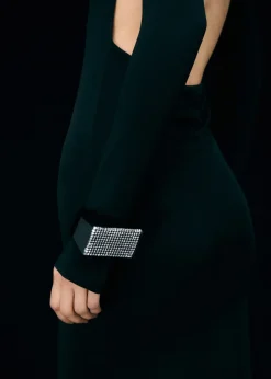 MANGO Biżuteria*Sztywna bransoletka z kryształkami