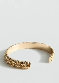 MANGO Biżuteria*Sztywna bransoletka z przeplotem