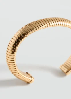 MANGO Biżuteria*Sztywna bransoletka z teksturą