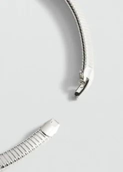 MANGO Biżuteria*Sztywny naszyjnik z teksturą