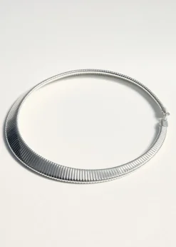 MANGO Biżuteria*Sztywny naszyjnik z teksturą