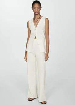 MANGO Kamizelki*Szydełkowa kamizelka na guziki