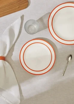 MANGO Zastawa Stołowa*Talerz deserowy z kamionki z podwójną obwódką