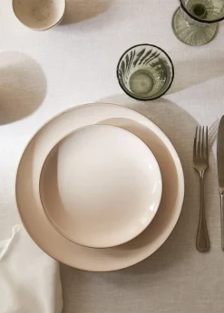 MANGO Zastawa Stołowa*Talerz deserowy z kamionki z obwódką