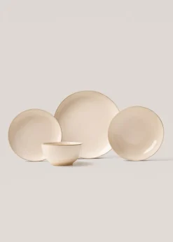 MANGO Zastawa Stołowa*Talerz deserowy z kamionki z obwódką