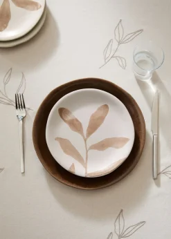 MANGO Zastawa Stołowa*Talerz deserowy z motywem liści