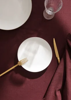 MANGO Zastawa Stołowa*Talerz deserowy z porcelany kostnej z obwódką