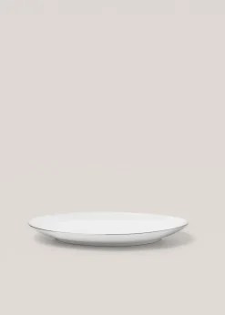 MANGO Zastawa Stołowa*Talerz deserowy z porcelany kostnej z obwódką