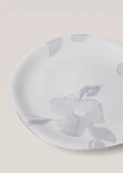 MANGO Zastawa Stołowa*Talerz deserowy z terakoty w kwiaty