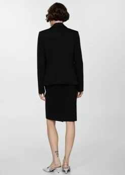 MANGO Marynarki*Taliowana marynarka z dzianiny punto roma