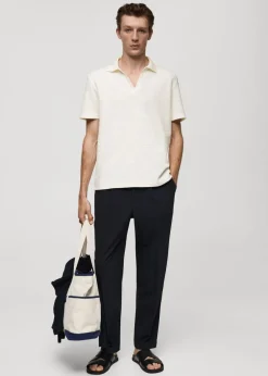 MANGO Koszulki|Koszulki Polo*Teksturowana koszulka polo z bawełny