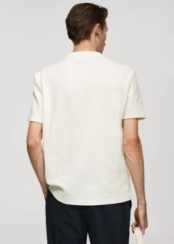 MANGO Koszulki|Koszulki Polo*Teksturowana koszulka polo z bawełny