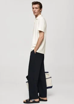 MANGO Koszulki|Koszulki Polo*Teksturowana koszulka polo z bawełny