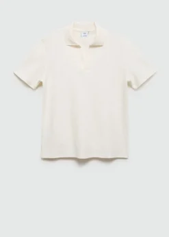 MANGO Koszulki|Koszulki Polo*Teksturowana koszulka polo z bawełny