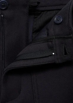 MANGO Spodnie*Teksturowane spodnie bawełniane o regularnym kroju