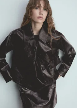 MANGO Kurtki*Teksturowany żakiet z kieszeniami