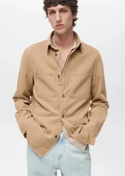 MANGO Kurtki I Koszule Wierzchnie|Koszule*Tencel regular fit overshirt