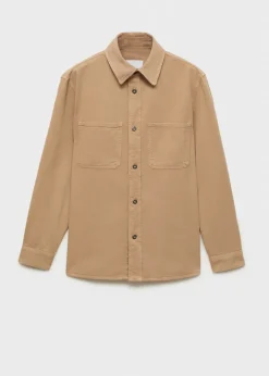 MANGO Kurtki I Koszule Wierzchnie|Koszule*Tencel regular fit overshirt
